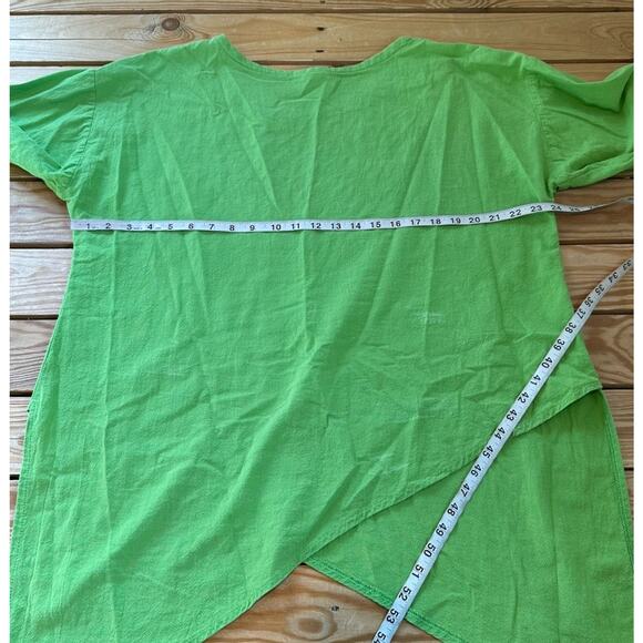 B’gauze Shark Bite Hem Top Size 1 (US Small) 100% Gauzy Cotton Women’s Green - Picture 6 of 8
